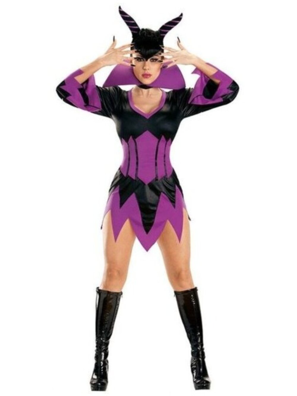 NEW Escante - Seductive Sorceress Adult Costume Halloween Black Purple Sexy